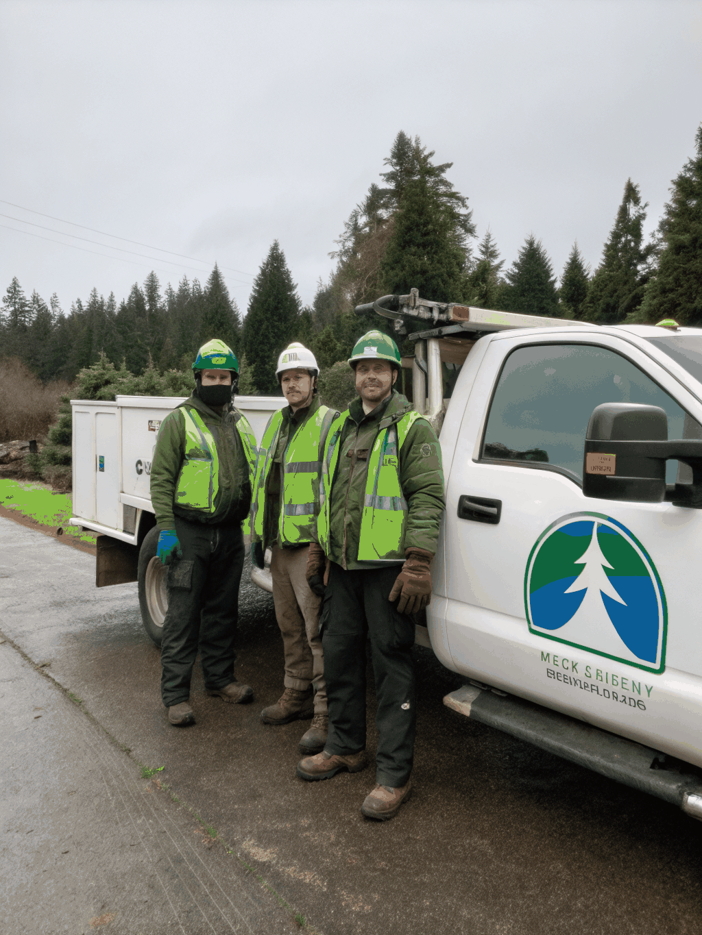 Frondly arborists working together safely on job site